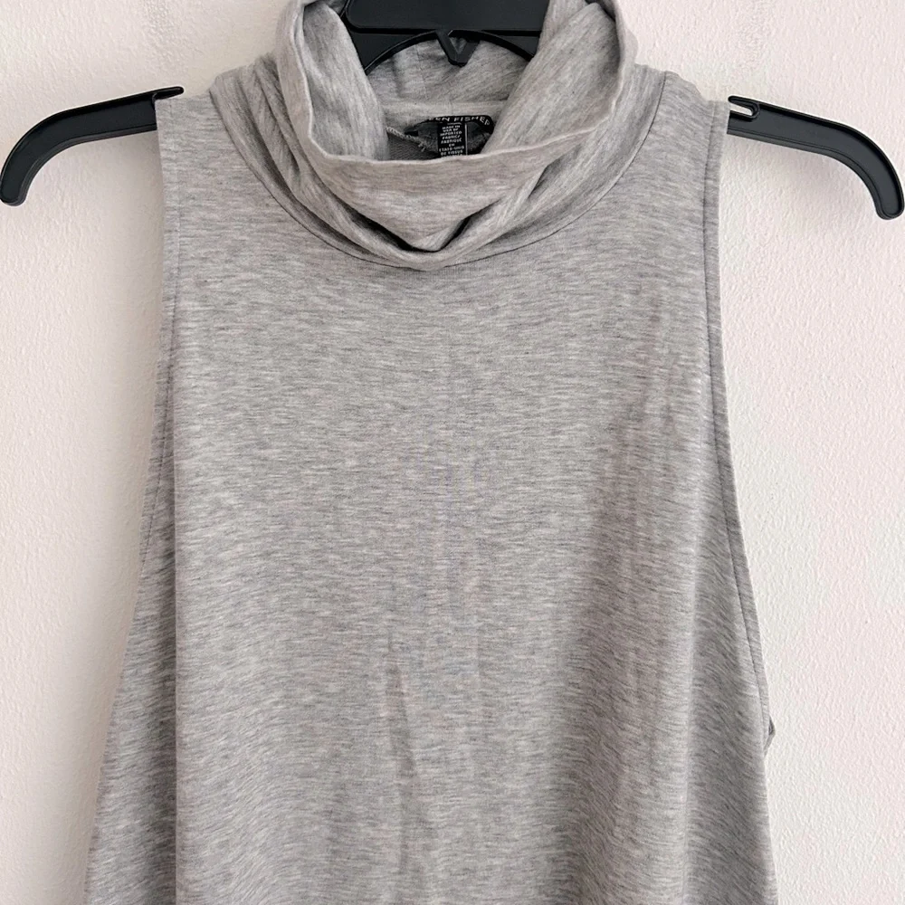 Eileen Fisher Stretch Tencel Lyocell Knit Jumper Midi Sleeveless Dress Size XXS - Picture 6 of 9